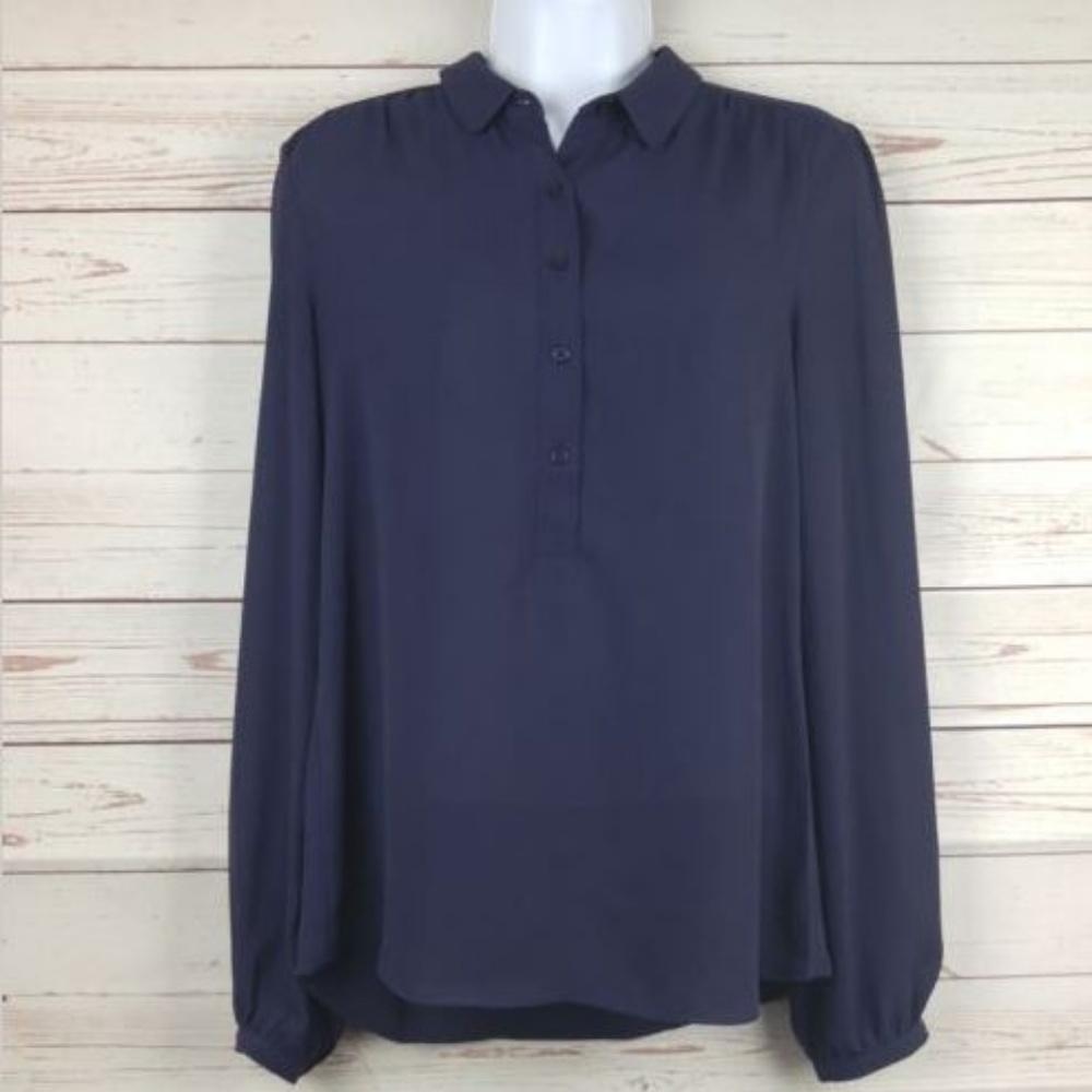 LOFT Classic Button Front Top